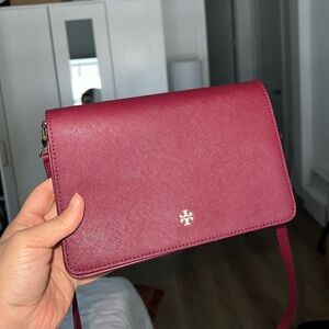 Tory Burch Wine Crossbody Bag